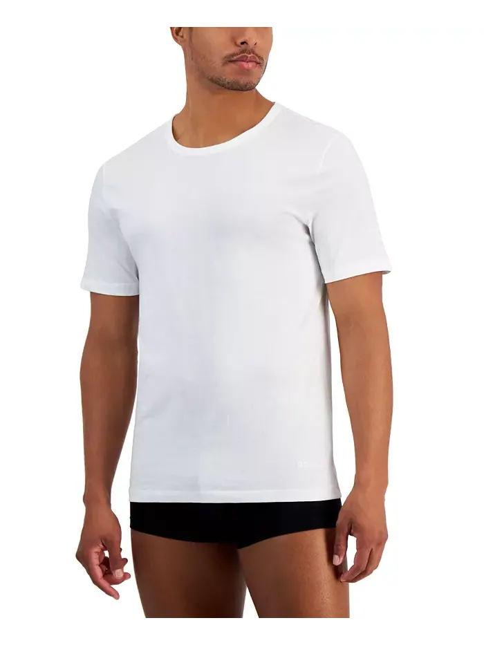 BOSS by Hugo Boss Мужские майки из 100% хлопка, 5 штук, однотонные — изображение 1 из 3, белый