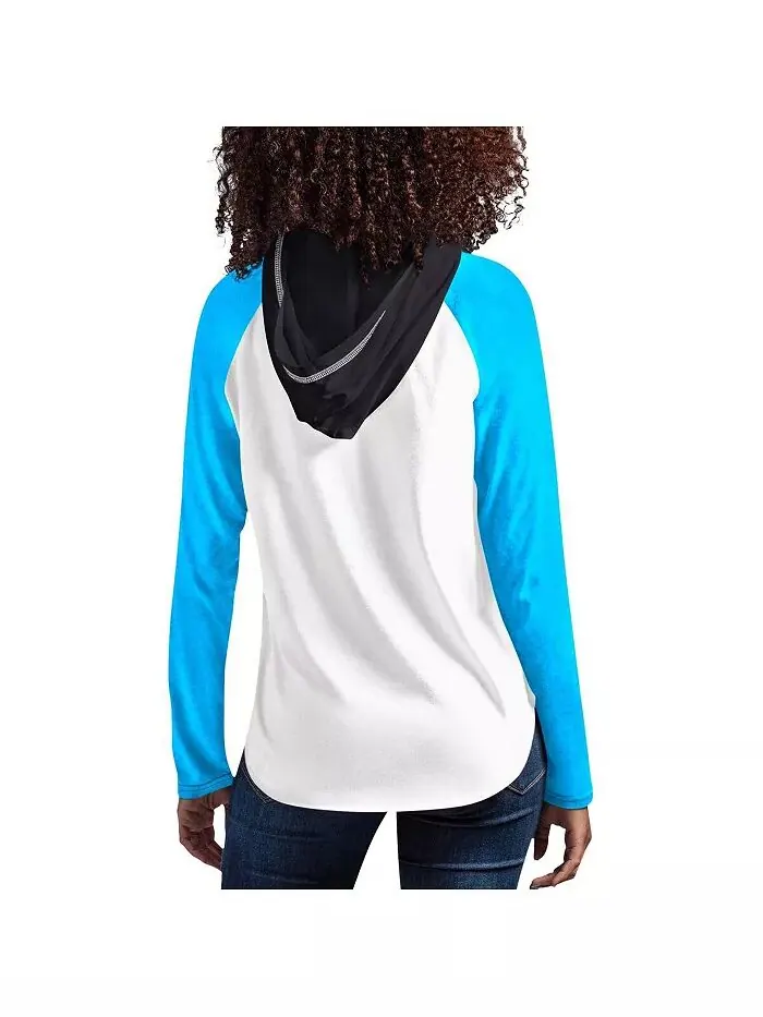 Женская белая футболка Ross Chastain MVP Raglan с капюшоном и длинными рукавами G-III 4Her by Carl — изображение 2 из 2