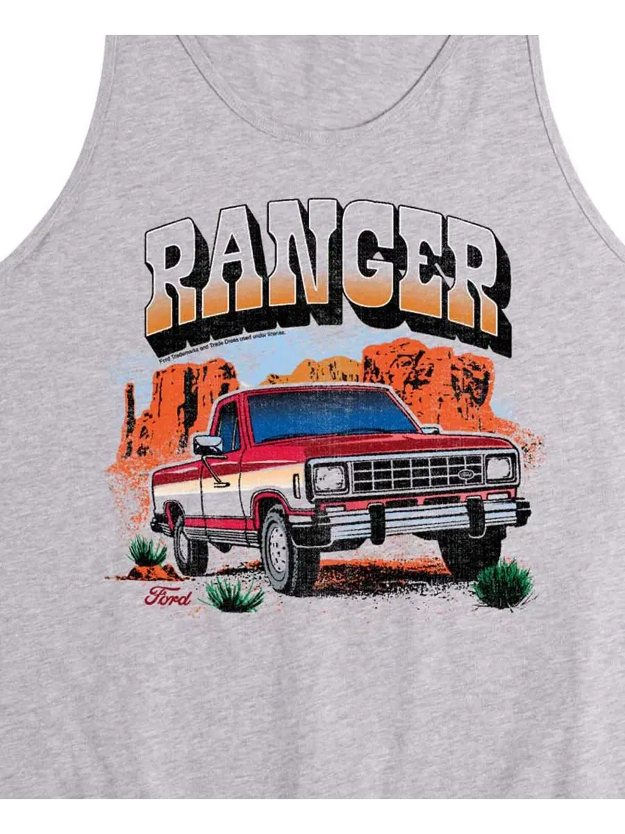 Мужская майка без рукавов с графическим изображением Ford 83 Ranger Airwaves — изображение 3 из 3, приглушенный