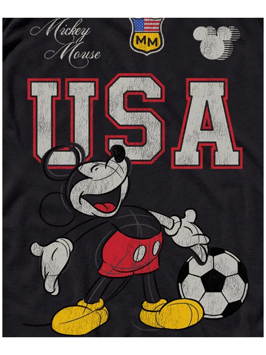 Мужская майка с принтом Mickey In The USA Fifth Sun — изображение 3 из 3, черный