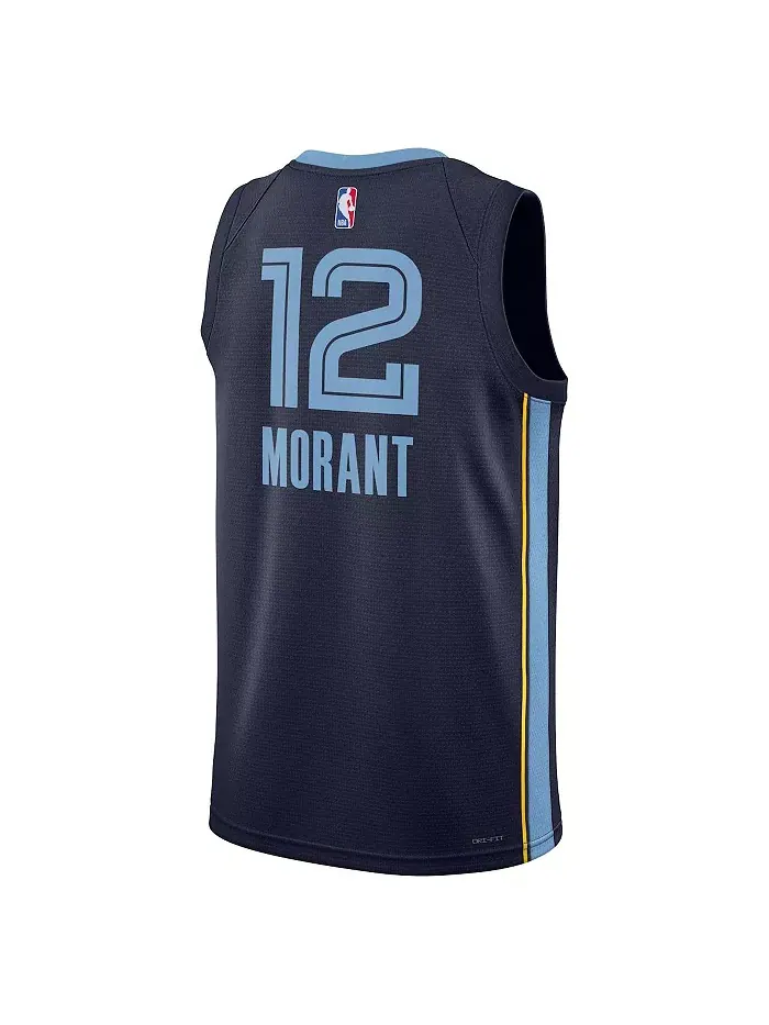 Мужская и женская баскетбольная майка Ja Morant Memphis Grizzlies Swingman Nike — изображение 3 из 3, темно-синий