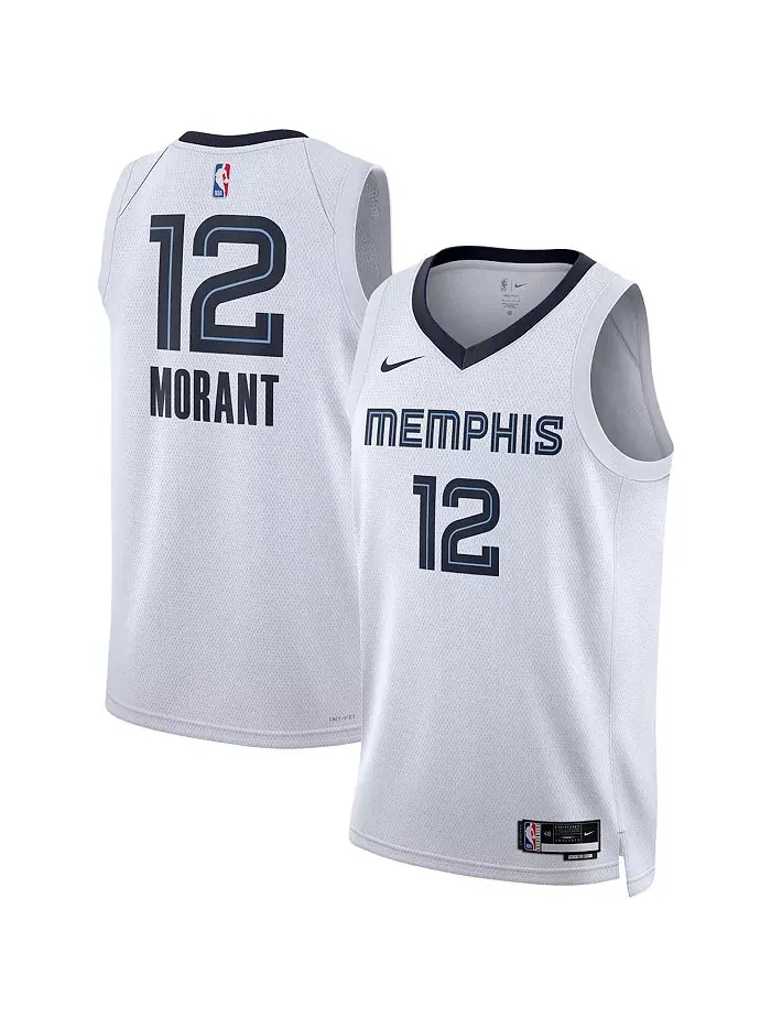 Мужская и женская баскетбольная майка Ja Morant Memphis Grizzlies Swingman Nike — изображение 1 из 3, белый