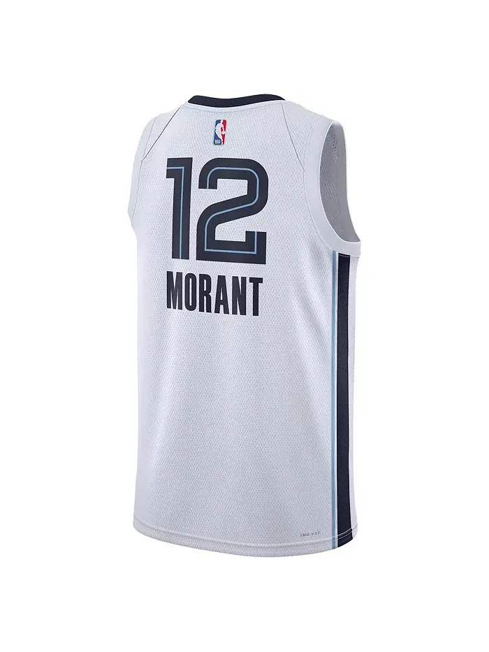 Мужская и женская баскетбольная майка Ja Morant Memphis Grizzlies Swingman Nike — изображение 2 из 3, белый