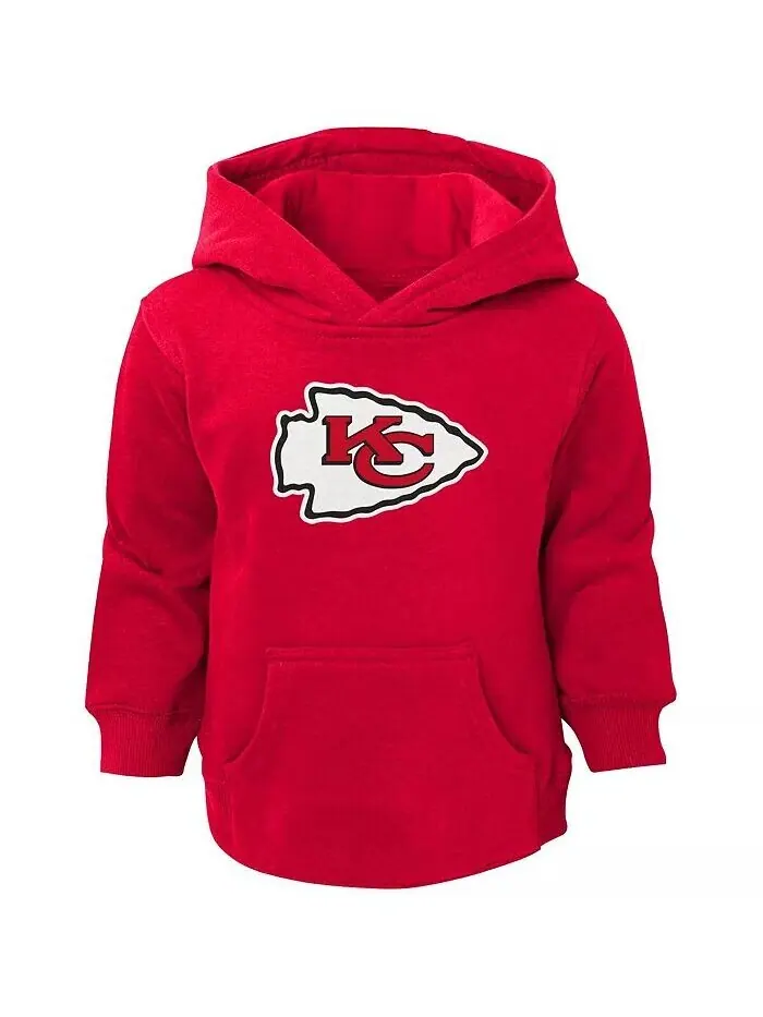 Красный пуловер с капюшоном и логотипом Kansas City Chiefs для мальчиков и девочек для малышей — изображение 1 из 1