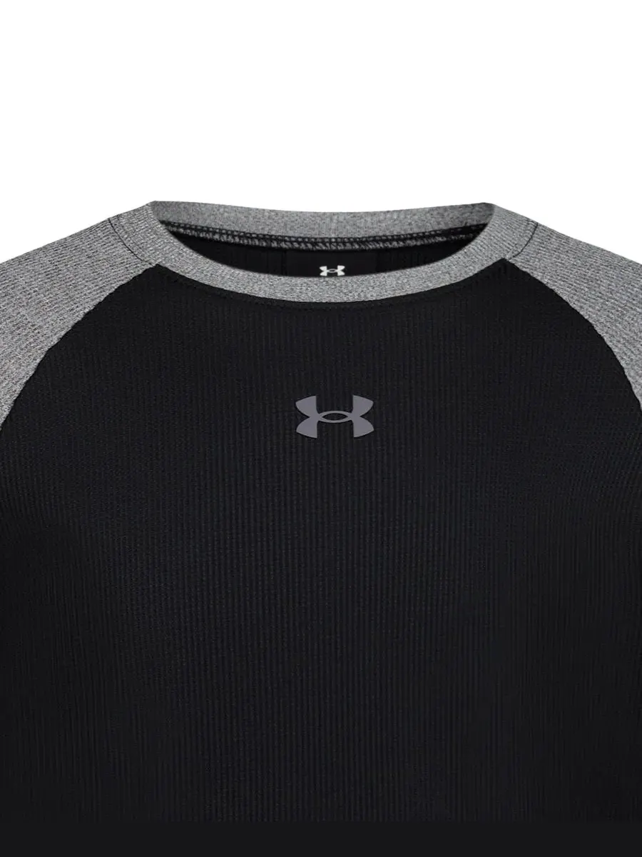 Детская футболка с длинным рукавом, цвет-блок Under Armour — изображение 4 из 5, черный