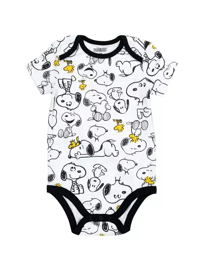 Комплект из 5 боди для мальчиков Snoopy Charlie Brown, разноцветные, для младенцев Peanuts — изображение 3 из 7, мульти