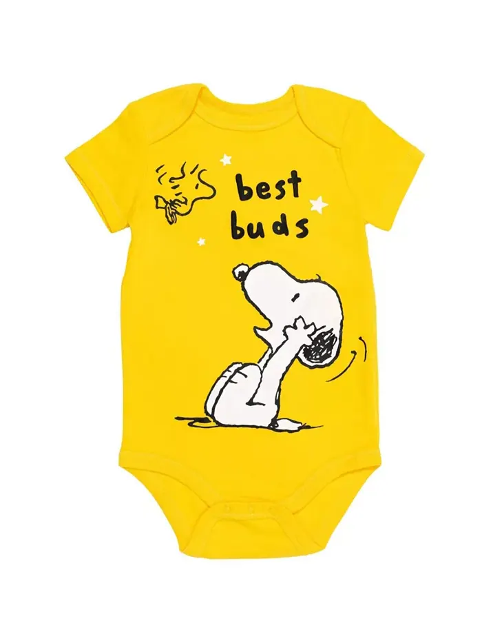 Комплект из 5 боди для мальчиков Snoopy Charlie Brown, разноцветные, для младенцев Peanuts — изображение 6 из 7, мульти