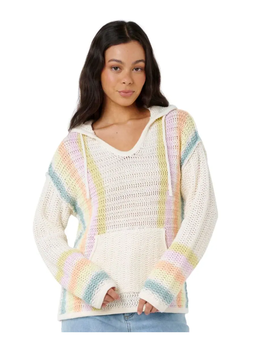 Свитер с V-образным вырезом и полосами Revival Stripe Rip Curl