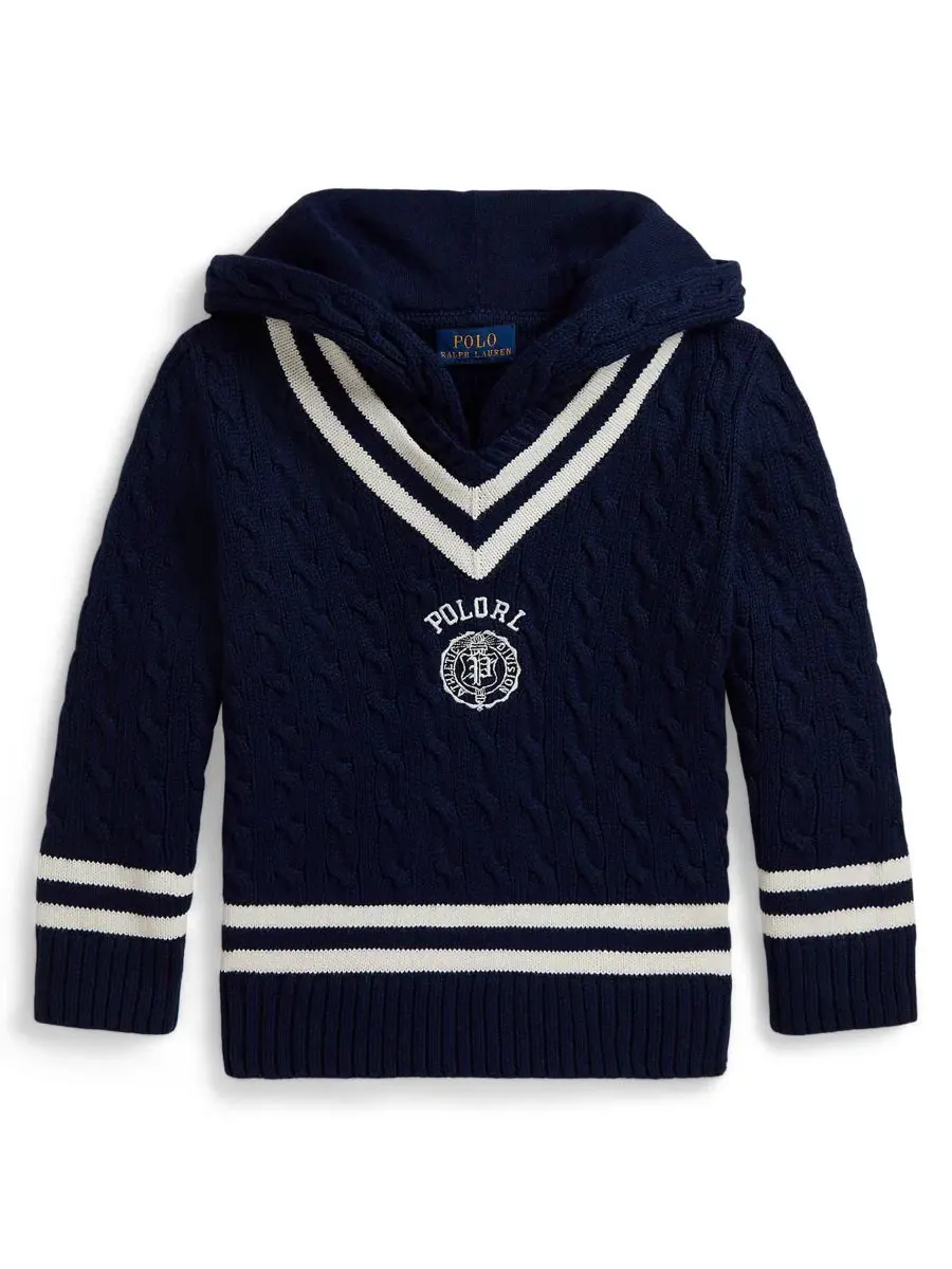 Детский хлопковый свитер с капюшоном Polo Ralph Lauren
