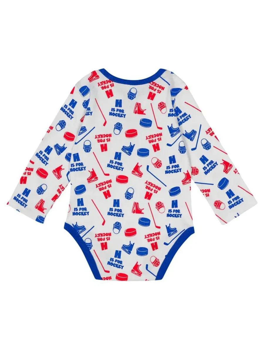 Детский белый боди с длинными рукавами New York Rangers для мальчиков и девочек Outerstuff — изображение 3 из 3