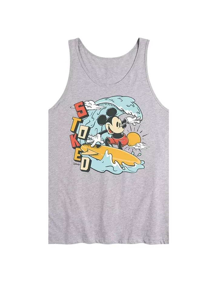 Мужская майка-безрукавка Disney Mickey Surf Stoked AIRWAVES — изображение 1 из 3, серый