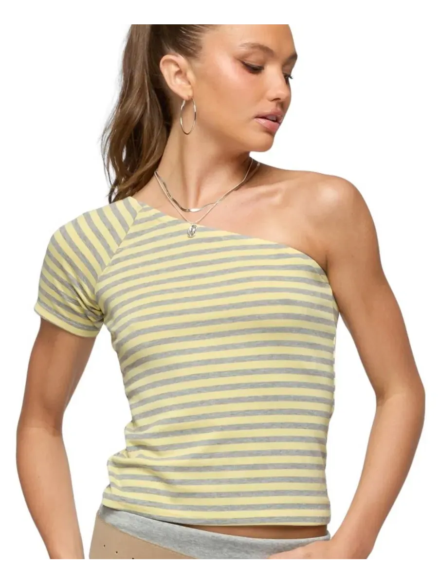 Топ с одним плечом Edikted Eulia One Shoulder Striped