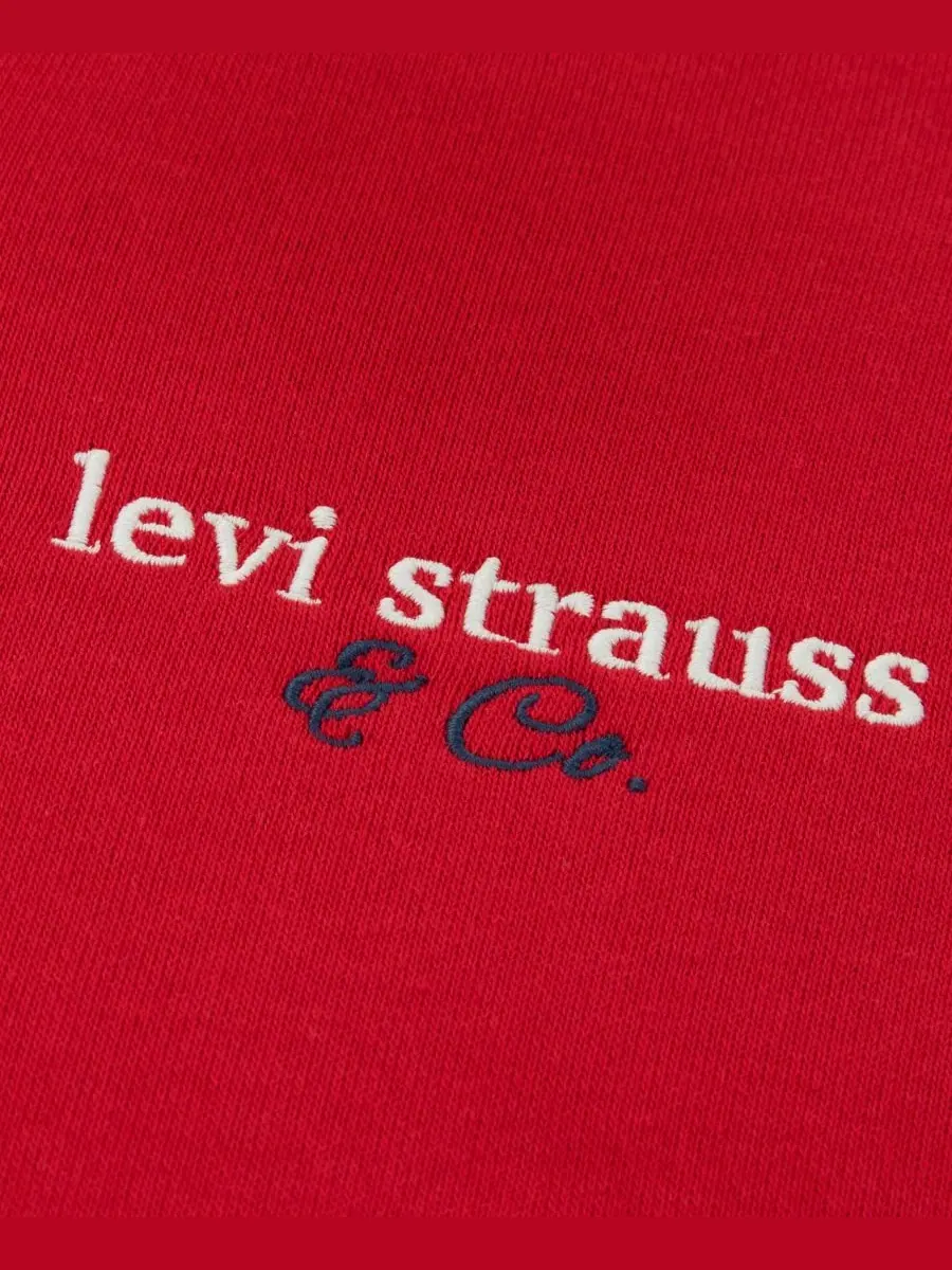 Свитшот с полузастежкой-молнией Levi's — изображение 9 из 9, красный