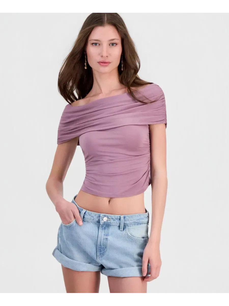 Топ без бретелей с рюшами Artimis GUESS, Twilight Lavender