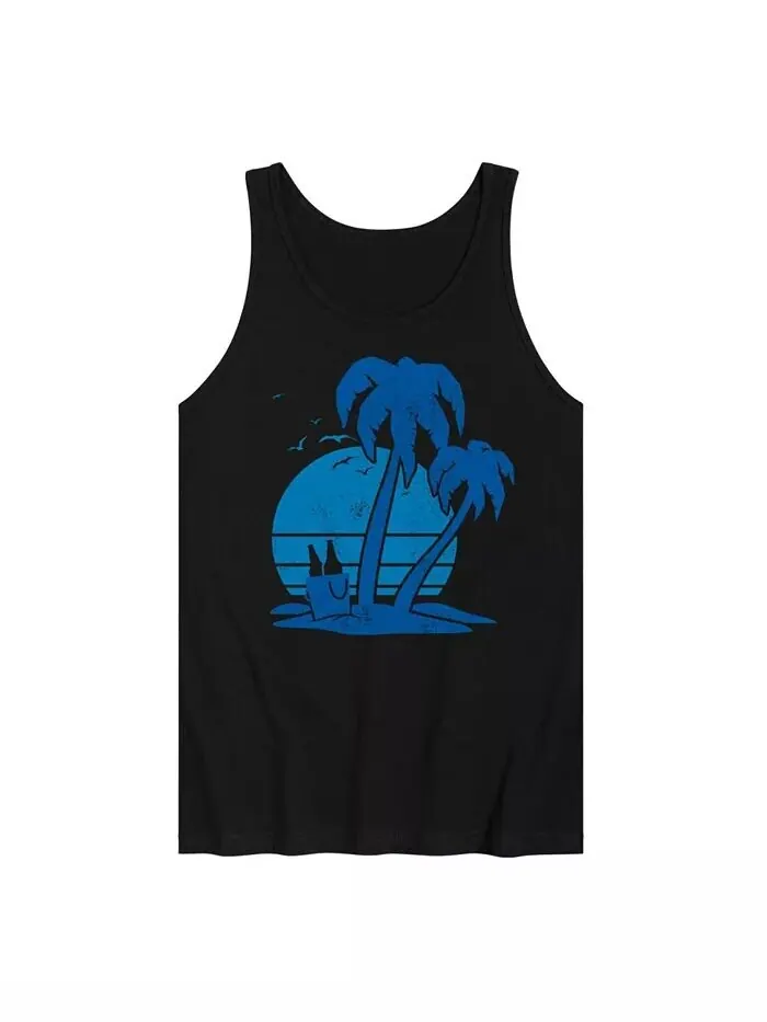 Мужская майка из джерси Hybrid Apparel Beach и Beer AIRWAVES — изображение 1 из 3, черный