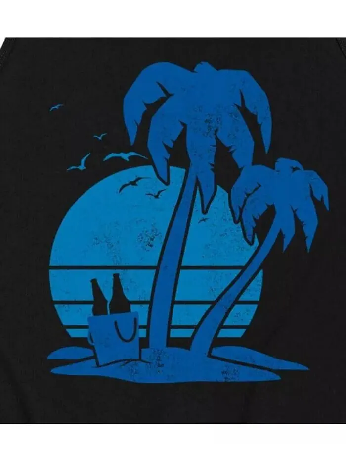 Мужская майка из джерси Hybrid Apparel Beach и Beer AIRWAVES — изображение 3 из 3, черный