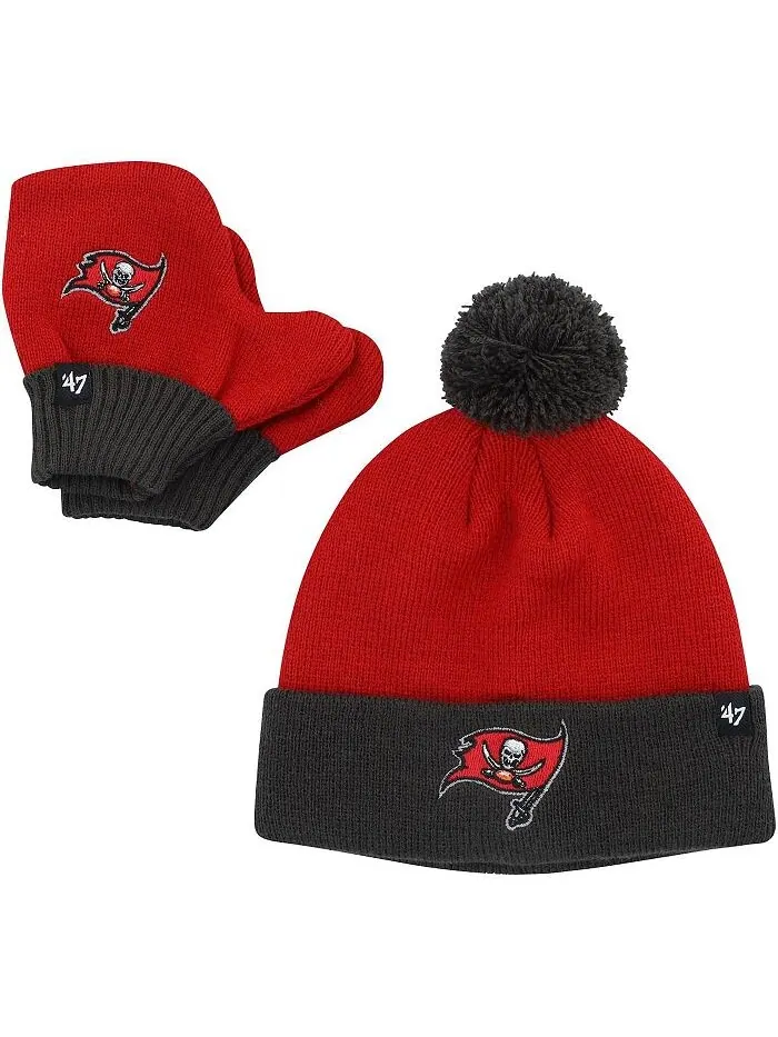 Красная оловянная шапка с манжетами Bam Bam для мальчиков и девочек Tampa Bay Buccaneers Bam Bam — изображение 1 из 1