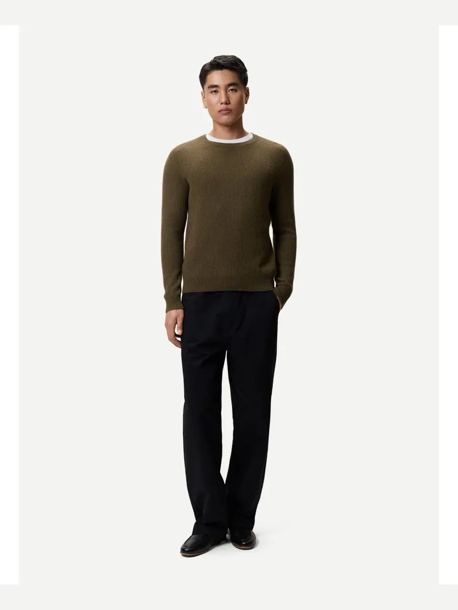 Мужской ребристый кашемировый свитер Gobi Cashmere — изображение 2 из 6, нет цвета
