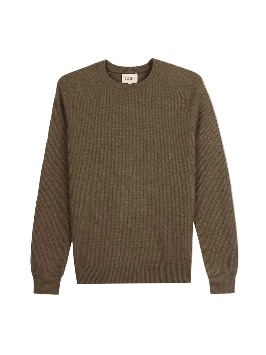 Мужской ребристый кашемировый свитер Gobi Cashmere — изображение 6 из 6, нет цвета