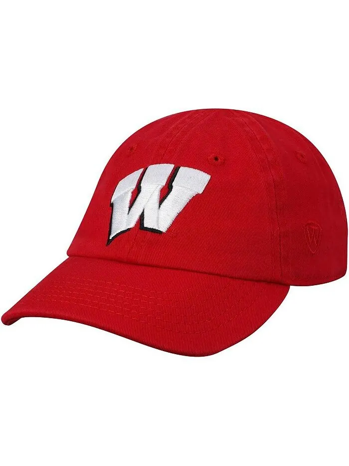 Регулируемая шапка для новорожденных Red Wisconsin Badgers Mini Me Top of the World — изображение 1 из 4, красный