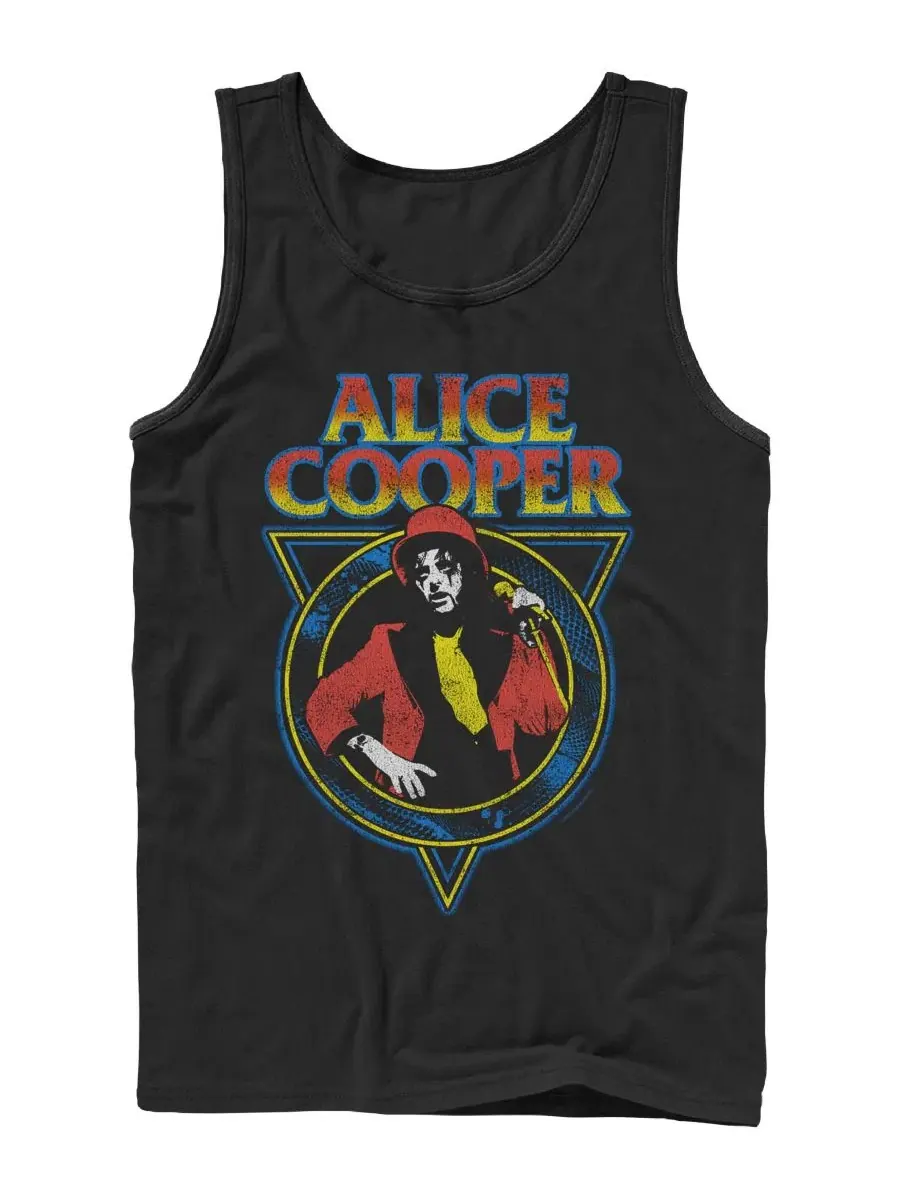 Мужская майка-безрукавка с принтом Alice Cooper Vintage Portrait Fifth Sun — изображение 1 из 3, черный