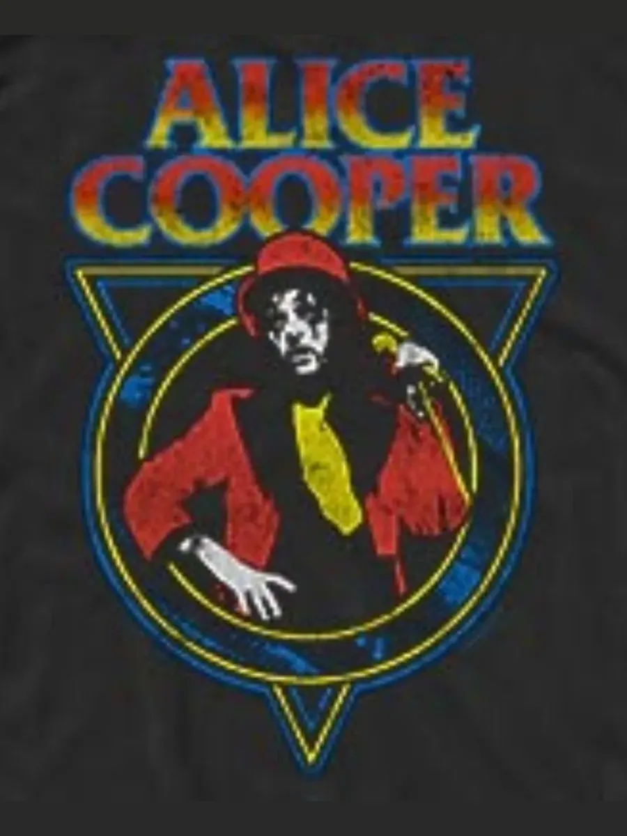 Мужская майка-безрукавка с принтом Alice Cooper Vintage Portrait Fifth Sun — изображение 3 из 3, черный