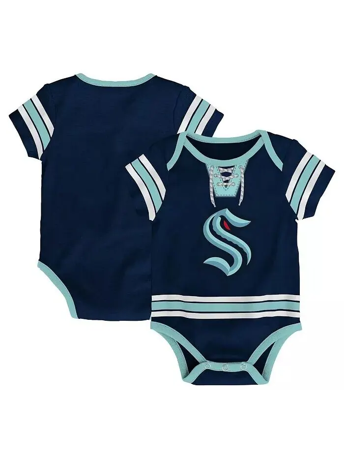Боди для хоккейной майки Seattle Kraken для мальчиков и девочек Deep Sea Blue Outerstuff — изображение 1 из 3