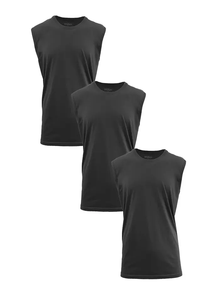 Мужская майка Muscle Tank Top, 3 шт Galaxy By Harvic — изображение 1 из 1, черный