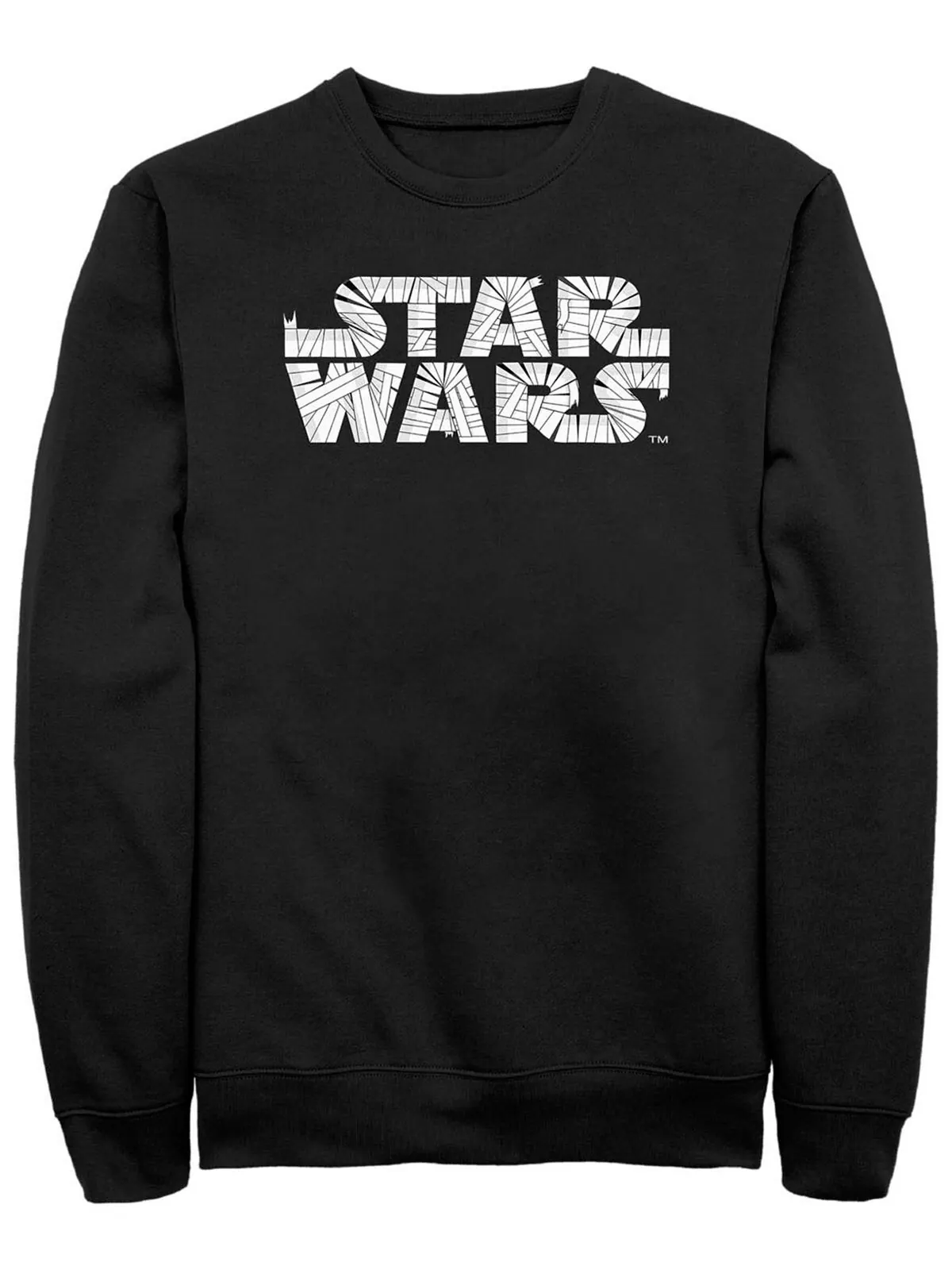 Мужской флисовый пуловер с круглым вырезом и логотипом star wars mummy logo Fifth Sun — изображение 1 из 1, черный