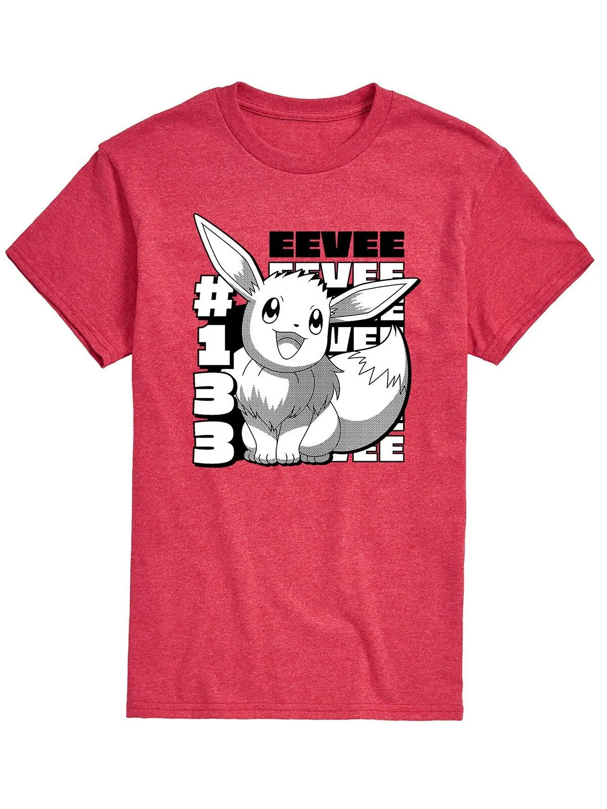 Мужская футболка с рисунком pokemon eevee AIRWAVES — изображение 1 из 2, красный