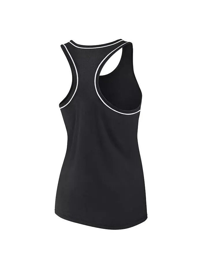 Женская черная майка Brooklyn Nets с логотипом и надписью Racerback Fanatics — изображение 3 из 3