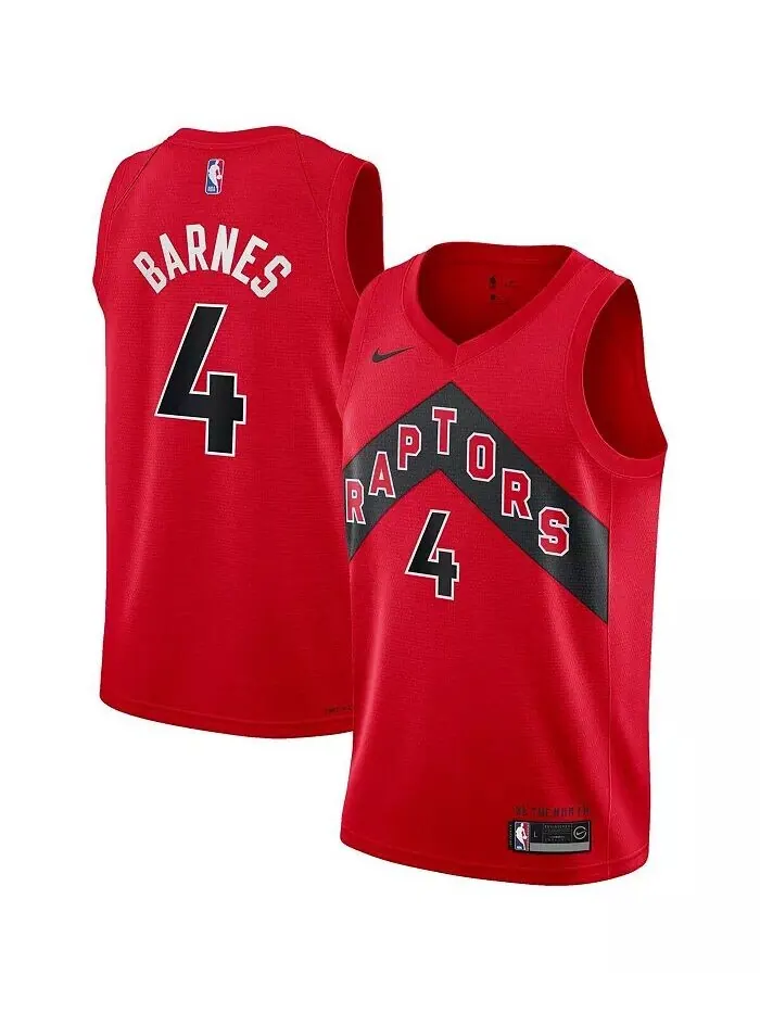 Джерси Big Boys Scottie Barnes Red Toronto Raptors 2021/22 Swingman — Icon Edition Nike