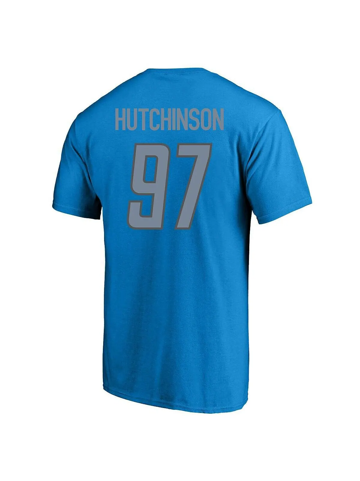 Мужская синяя футболка с логотипом Aidan Hutchinson Detroit Lions Big and Tall, имя и номер игрока — изображение 2 из 3