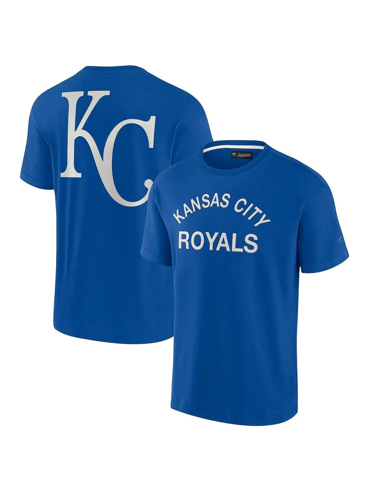 Мужская и женская супермягкая футболка Royal Kansas City Royals с короткими рукавами Fanatics — синий