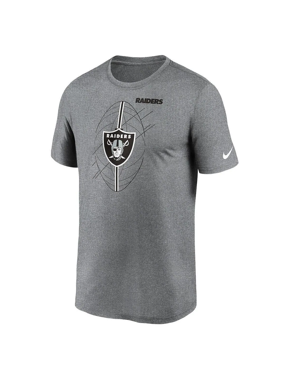 Мужская футболка цвета древесного угля Heather Las Vegas Raiders Legend Icon Performance Nike — изображение 2 из 3