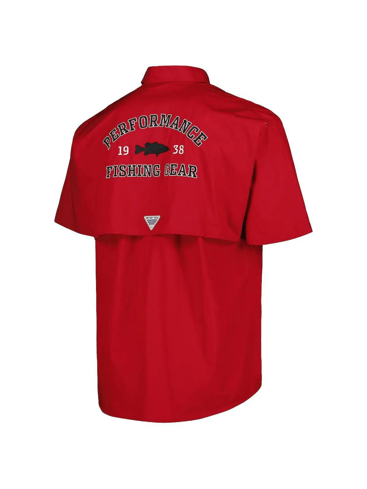 Мужская рубашка на пуговицах Cardinal Arkansas Razorbacks Bonehead Columbia — изображение 3 из 4, красный