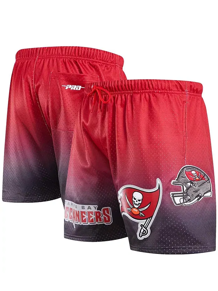 Мужские шорты Tampa Bay Buccaneers с градиентом, черно-красные, сетчатые Pro Standard — изображение 1 из 4