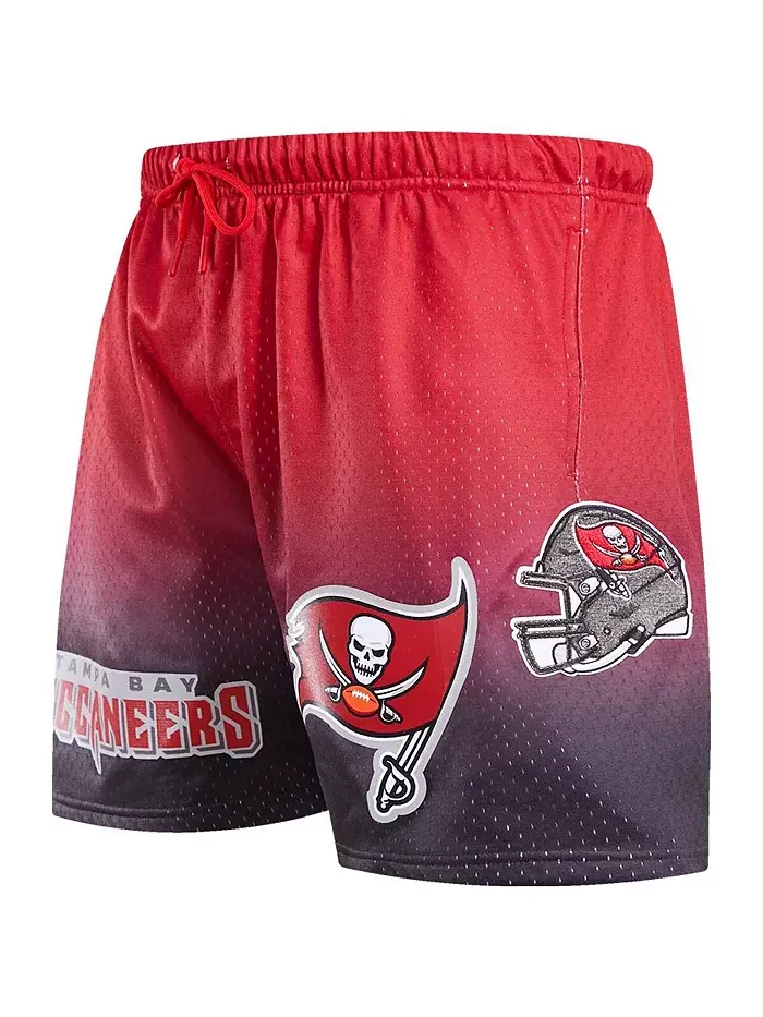 Мужские шорты Tampa Bay Buccaneers с градиентом, черно-красные, сетчатые Pro Standard — изображение 2 из 4