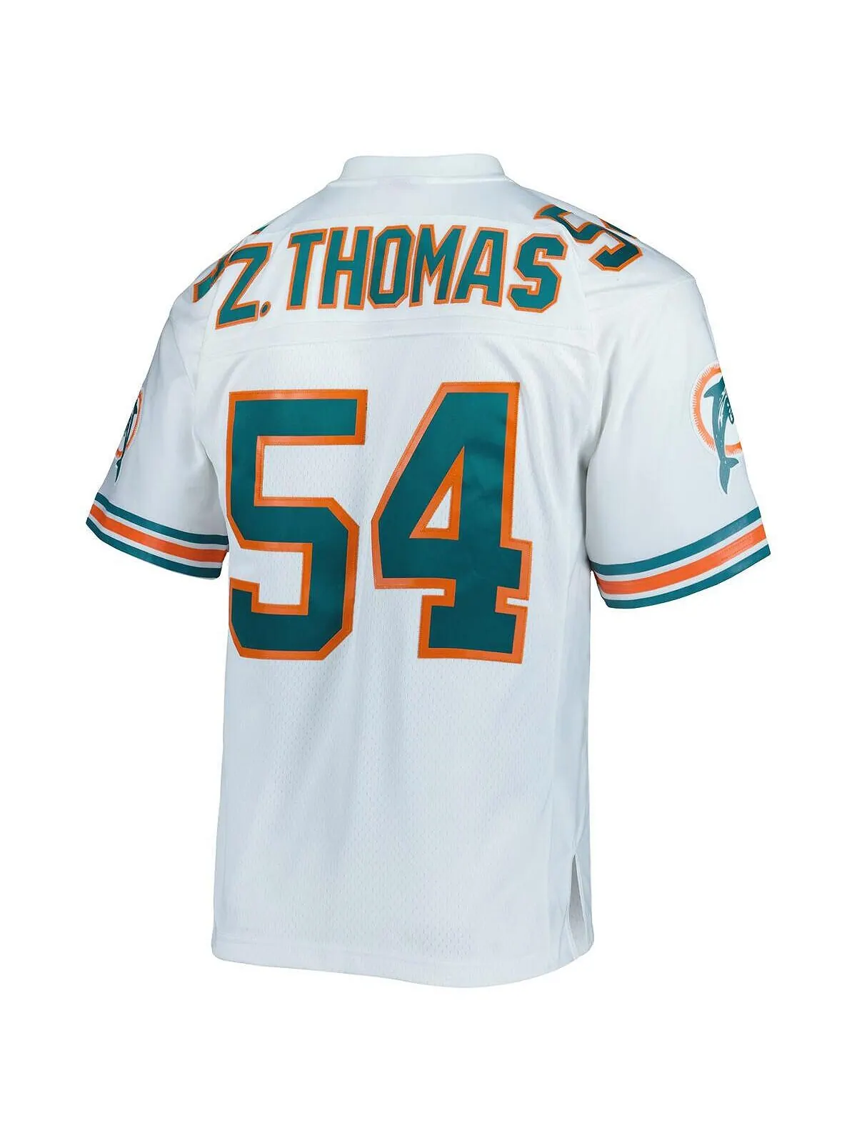 Мужская футболка Zach Thomas White Miami Dolphins 1996 Legacy Replica Mitchell & Ness — изображение 3 из 3, белый