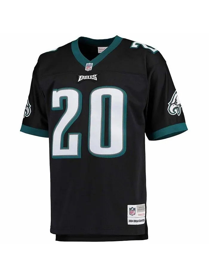 Мужская черная футболка Брайана Докинза Philadelphia Eagles Big and Tall 2004 года, реплика — изображение 3 из 3, черный