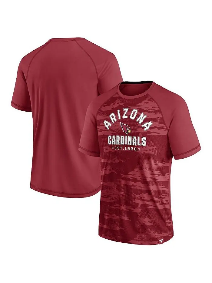 Мужская футболка с логотипом Cardinal Arizona Cardinals Hail Mary реглан Fanatics — изображение 1 из 3, красный