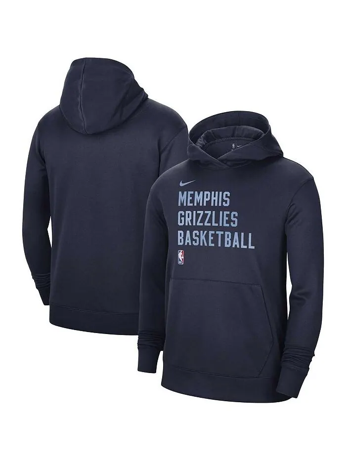 Мужская и женская темно-синяя толстовка с капюшоном Memphis Grizzlies 2023/24 Performance Spotlight