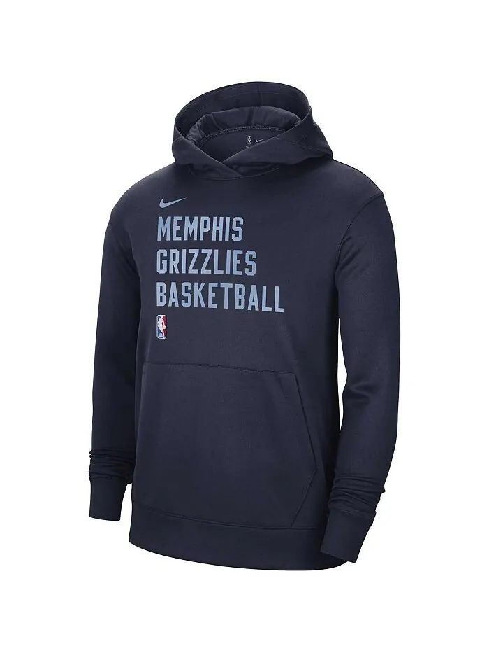 Мужская и женская темно-синяя толстовка с капюшоном Memphis Grizzlies 2023/24 Performance Spotlight — изображение 2 из 3