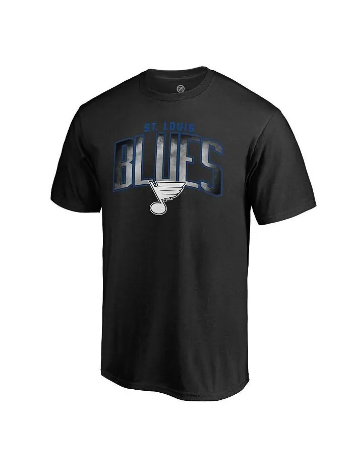 Мужская черная футболка с логотипом St. Louis Blues Arch Smoke Fanatics — изображение 1 из 2, черный