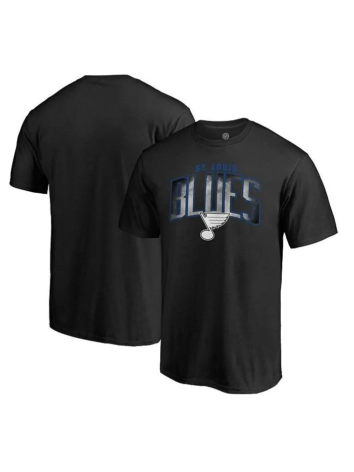 Мужская черная футболка с логотипом St. Louis Blues Arch Smoke Fanatics — изображение 2 из 2, черный