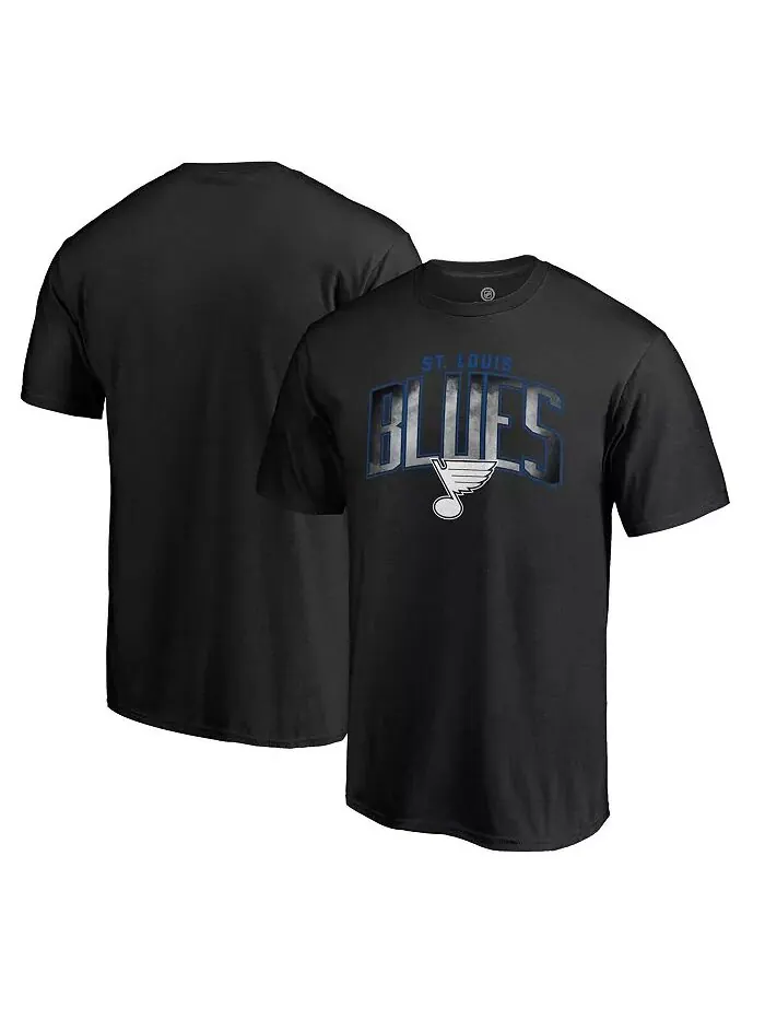 Мужская черная футболка St. Louis Blues Arch Smoke Fanatics — изображение 2 из 2