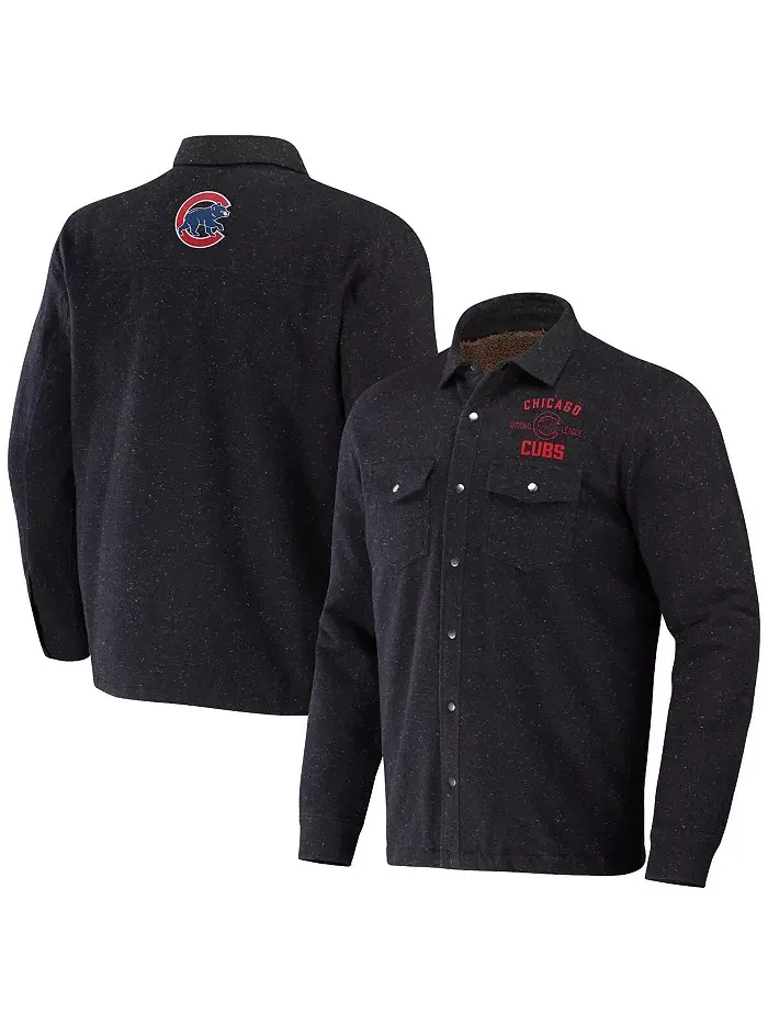 Мужская куртка-рубашка Darius Rucker Collection by Black Chicago Cubs Ringstop на полной