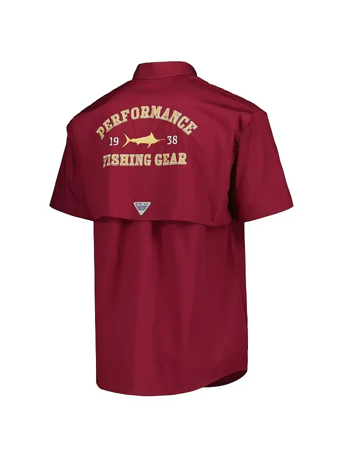 Мужская рубашка на пуговицах Garnet Florida State Seminoles Bonehead Columbia — изображение 3 из 4