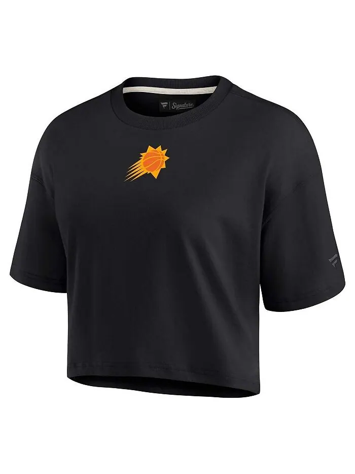 Женская черная укороченная футболка Phoenix Suns Super Soft свободного кроя Fanatics Signature — изображение 2 из 2, черный