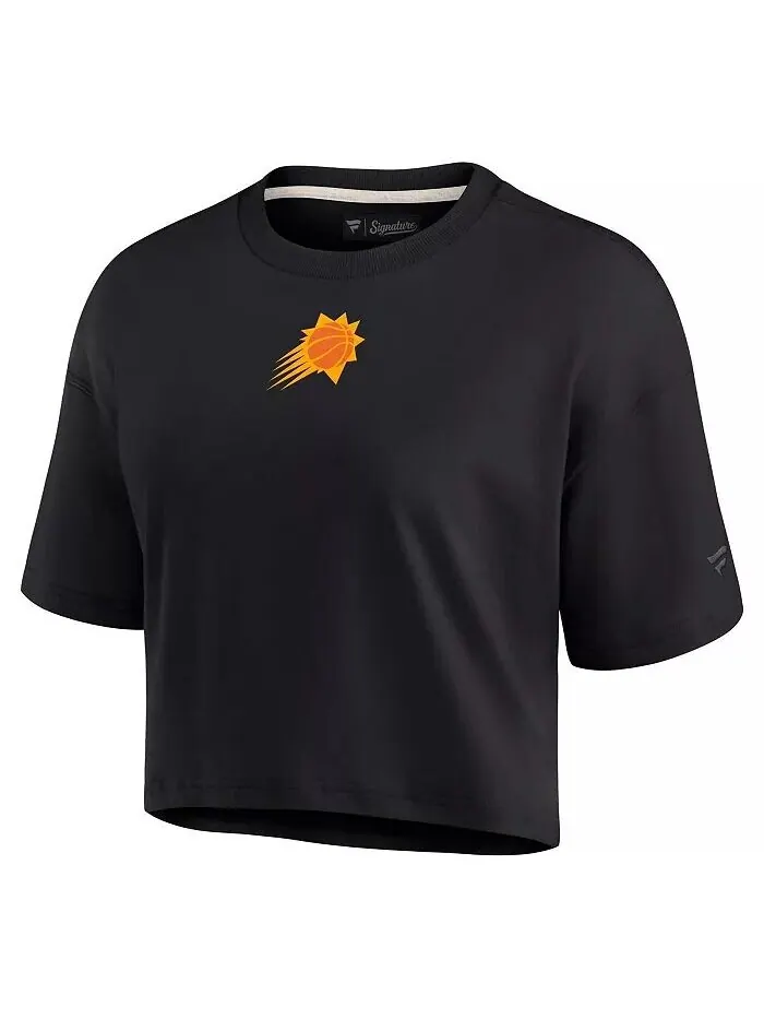 Женская укороченная футболка черного цвета Phoenix Suns Super Soft Boxy Fanatics Signature — изображение 2 из 2